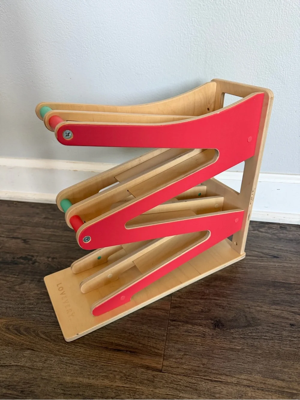 Lovevery Race and Chase Wooden Car Ramp Montessori 16-18 Month Play Kit
